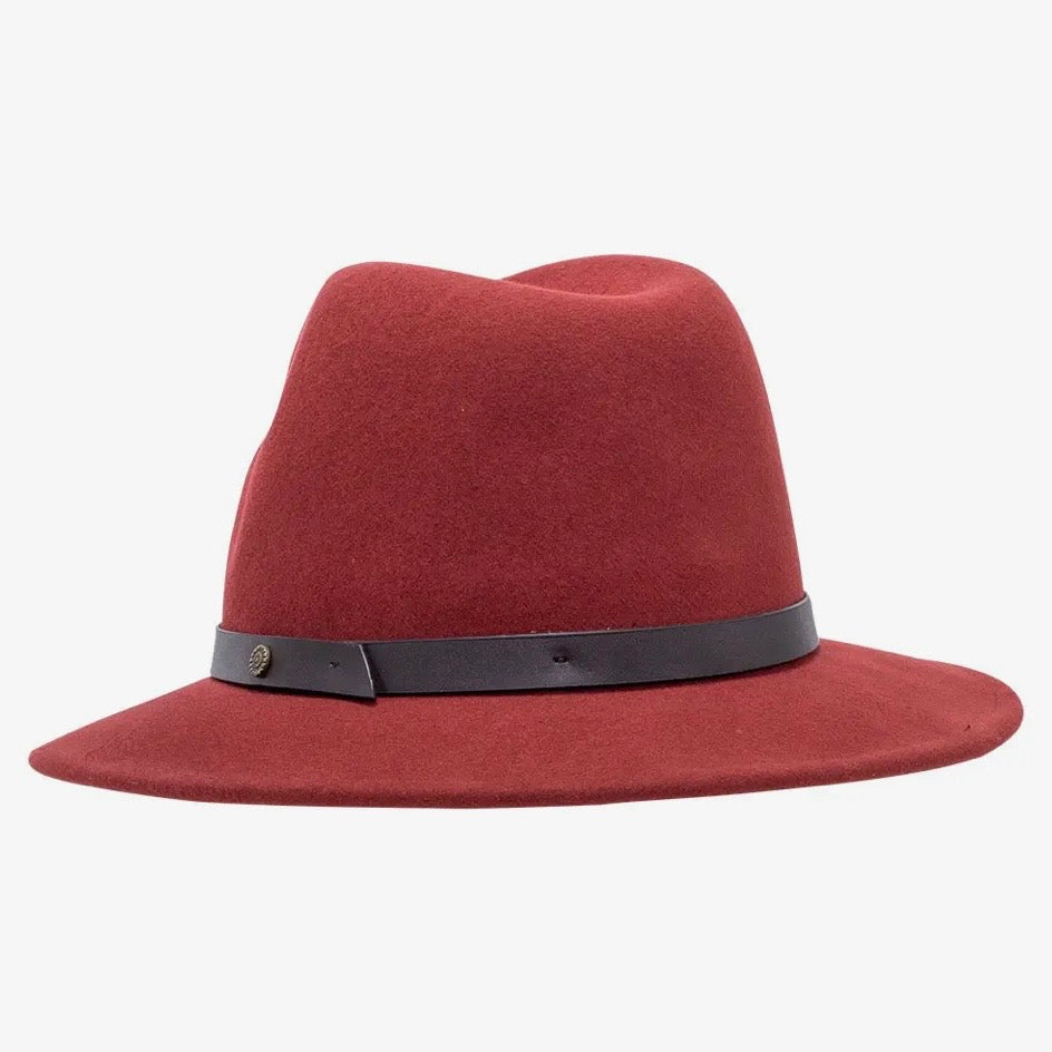 100% Wool Felt Fedora Hat - Mcqueen