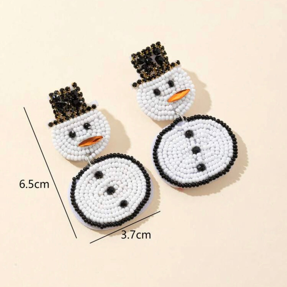 Beaded Frosty Earrings