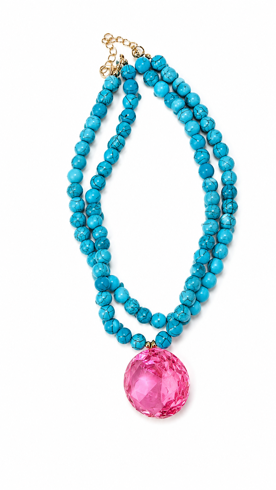 Double Trouble Turquoise Stone Necklaces
