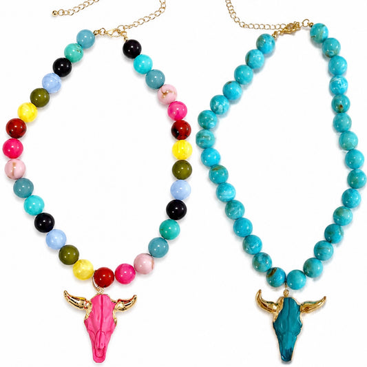 Skull Bead Necklace