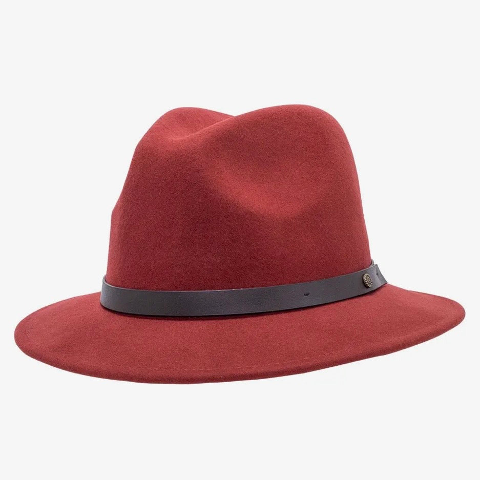 100% Wool Felt Fedora Hat - Mcqueen