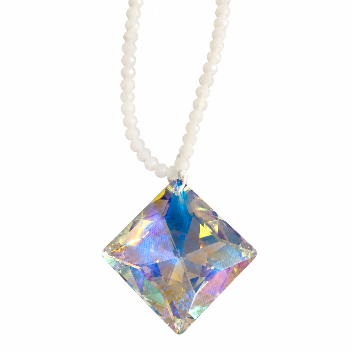 Long Bead Big Gem Necklace