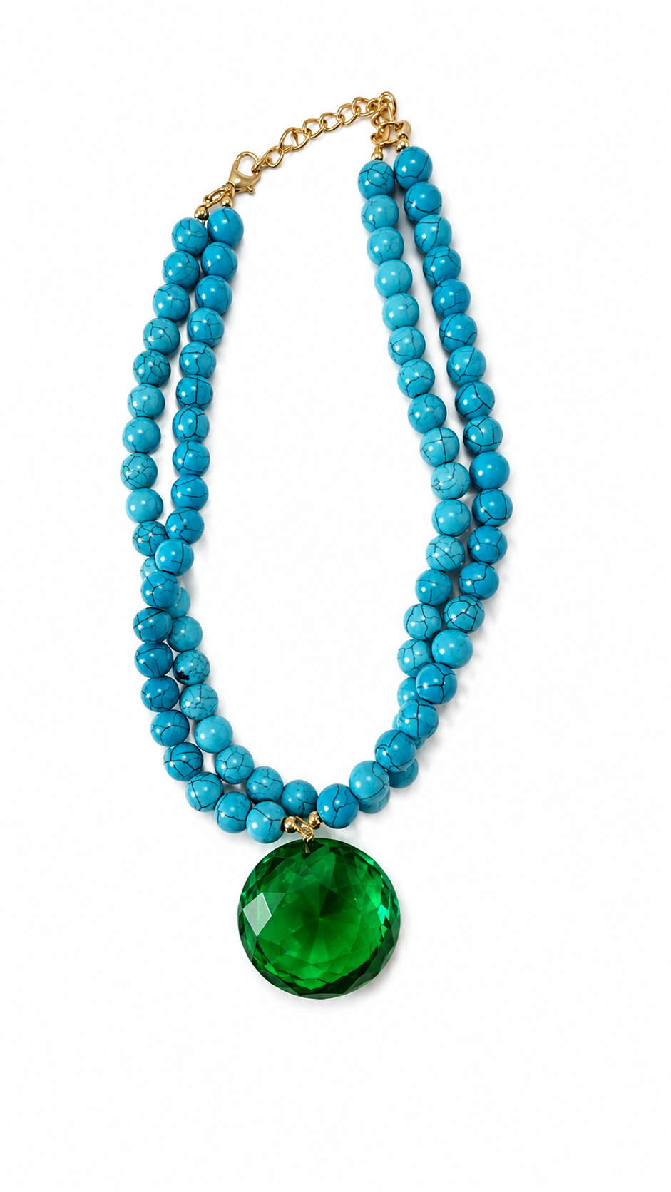 Double Trouble Turquoise Stone Necklaces