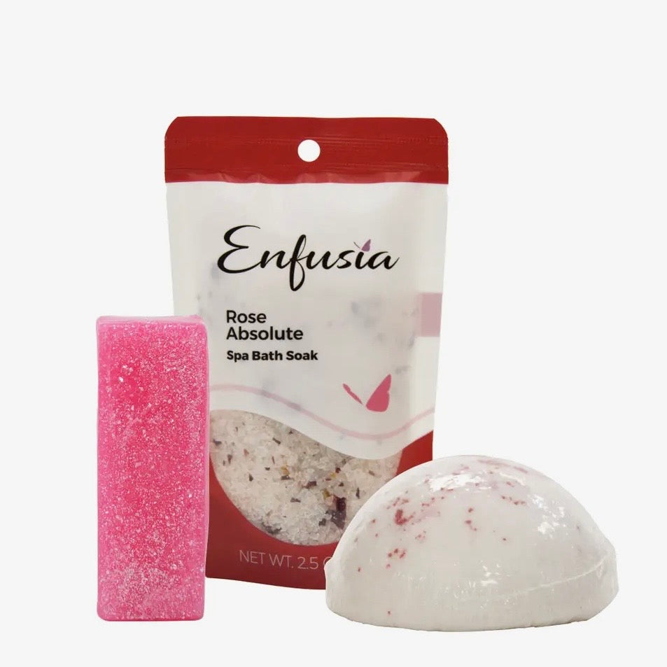 Enfusia Salt, Soap, & Bath Bomb Gift Set