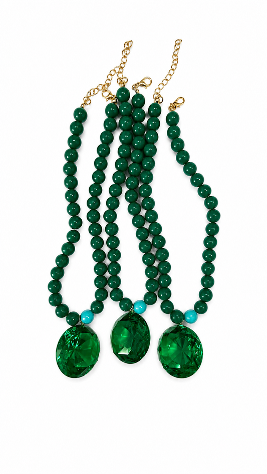 Green on Green Emerald Necklace