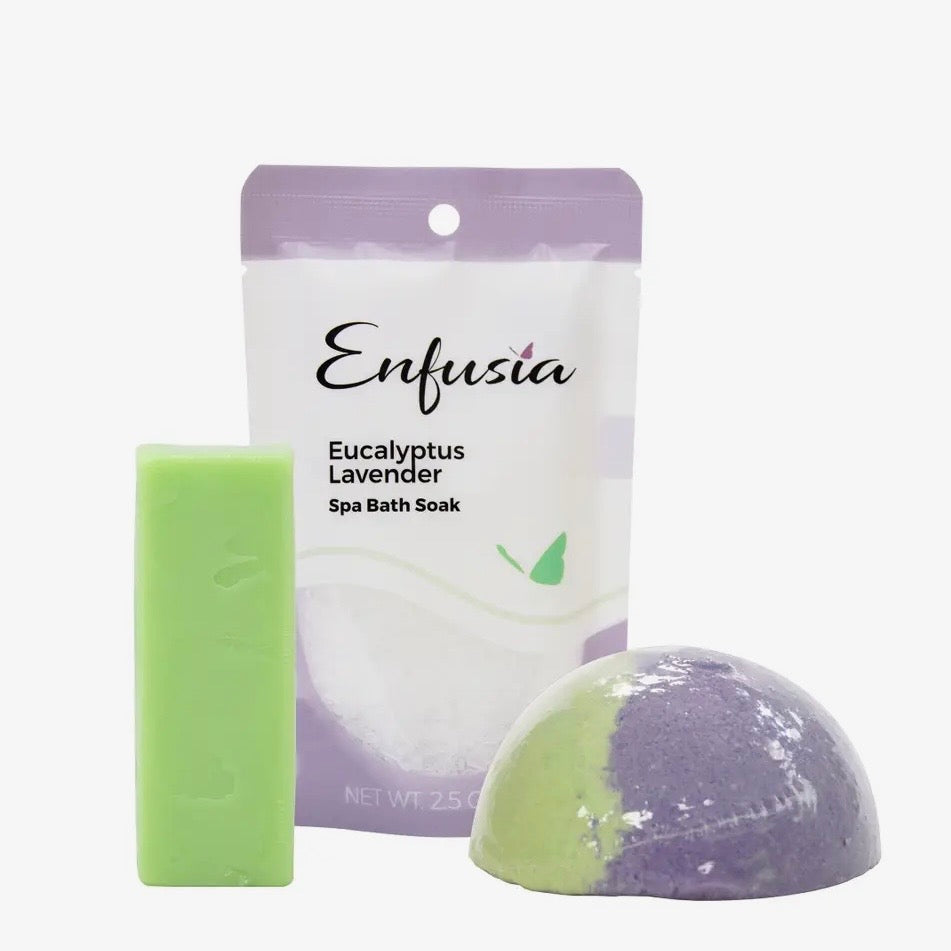 Enfusia Salt, Soap, & Bath Bomb Gift Set