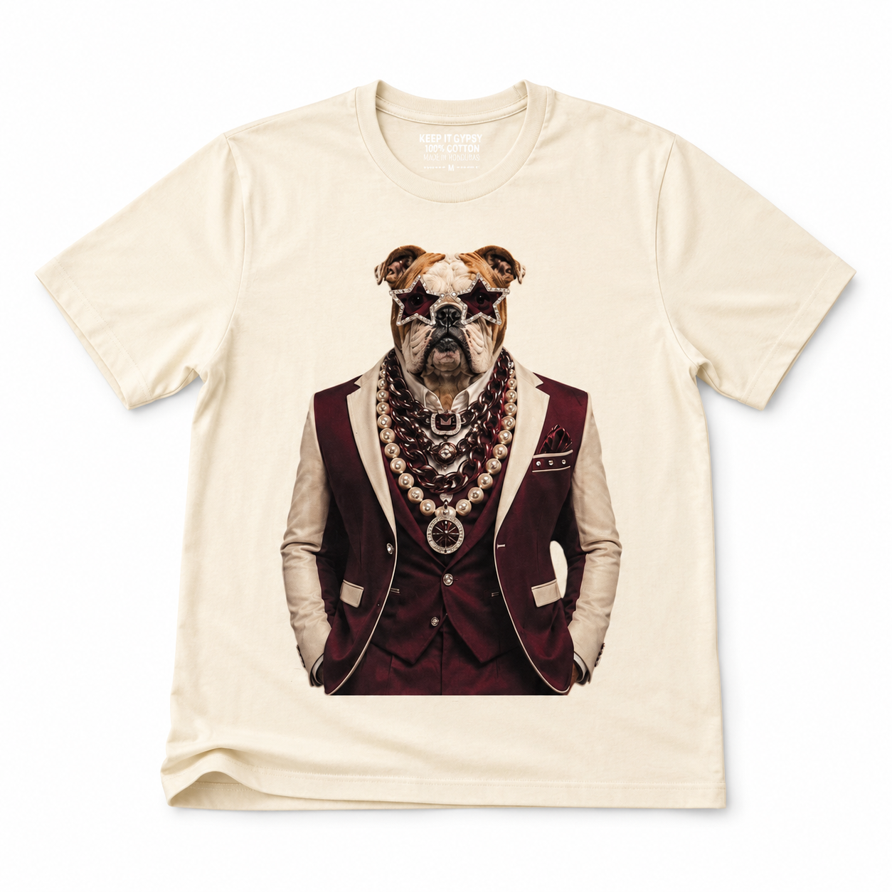 Gameday Bulldog Cream Graphic Tee