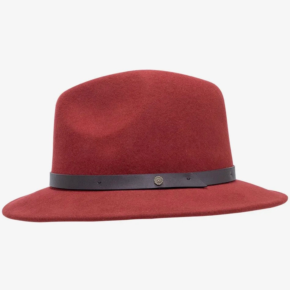 100% Wool Felt Fedora Hat - Mcqueen