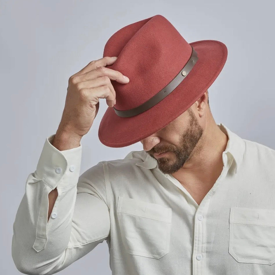 100% Wool Felt Fedora Hat - Mcqueen