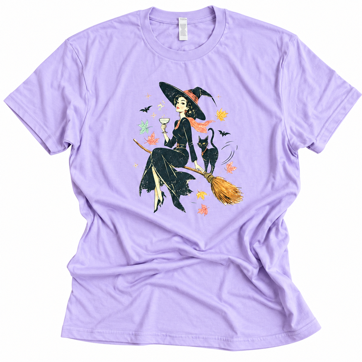 Retro Witch & Cat
Vintage Halloween Graphic Tee