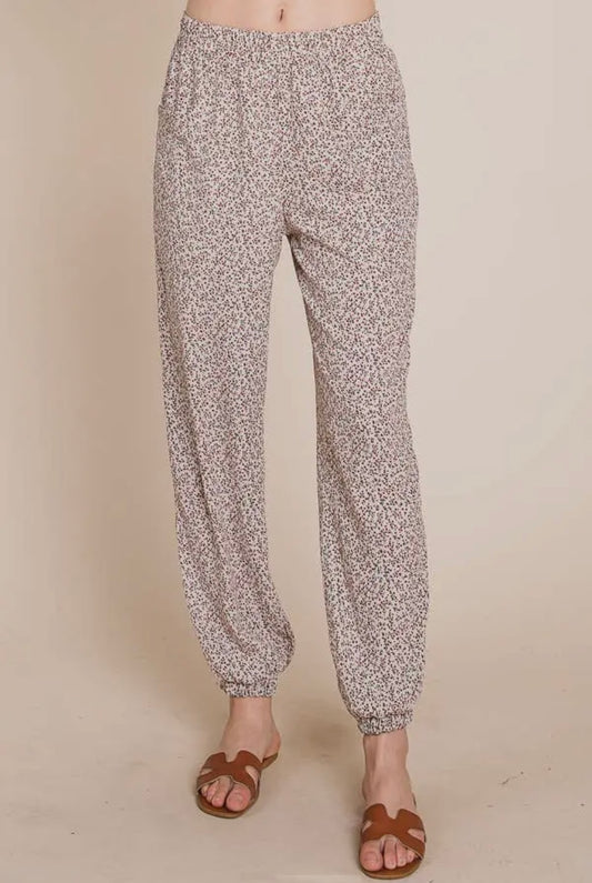 Floral Print Joggers