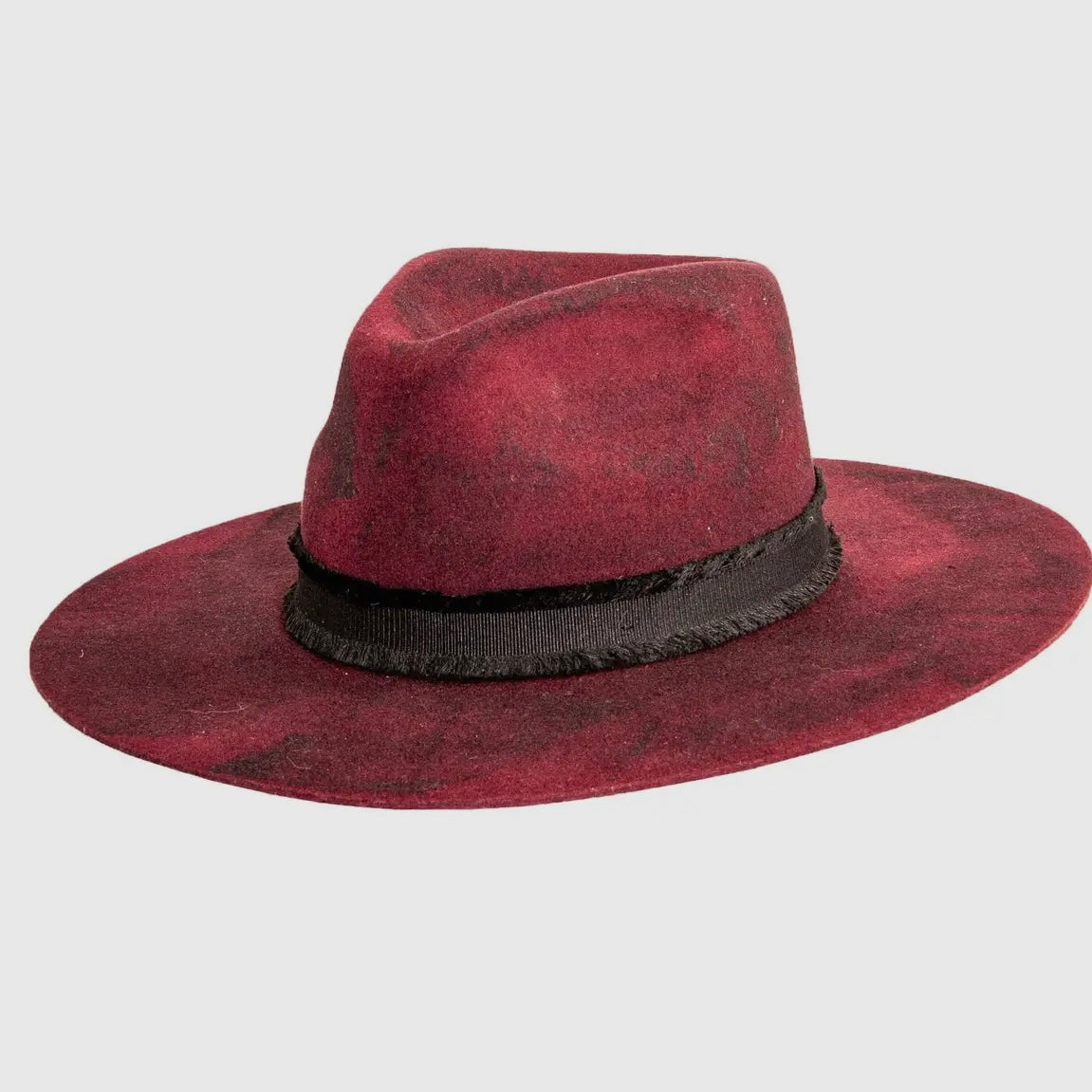 Bordeaux Womens Wide
Brim Felt Fedora Hat