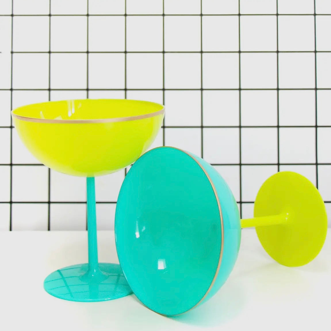 Plastic Coupe Glasses