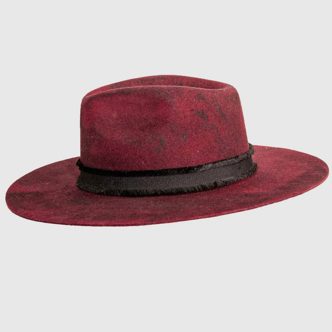 Bordeaux Womens Wide
Brim Felt Fedora Hat