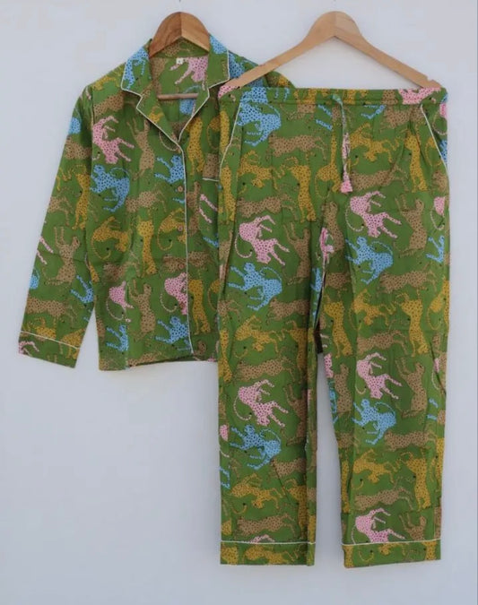 Tiger Print Pajama Set