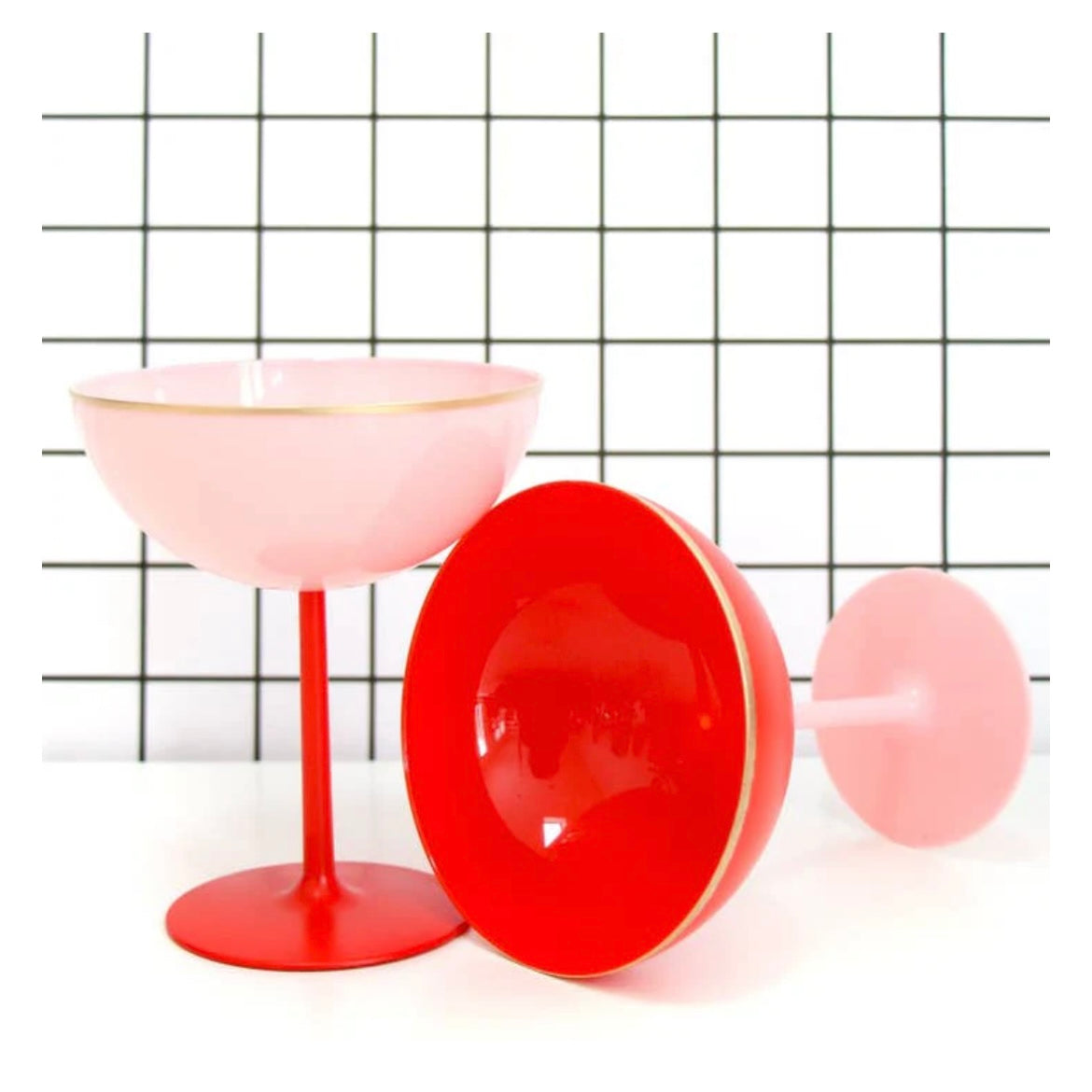 Plastic Coupe Glasses