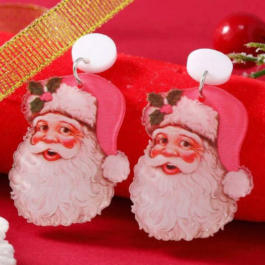 Vintage Santa Earrings