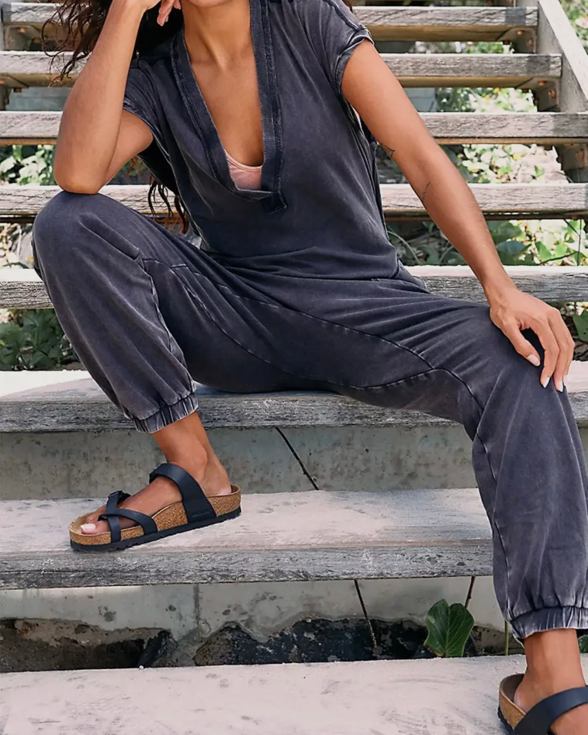 V-Neckline Jumpsuit