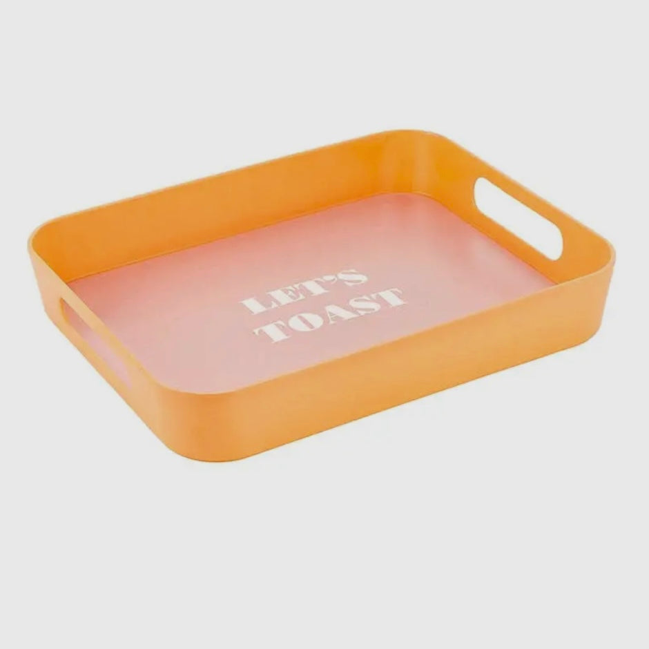 Let’s Toast Acrylic Bar Tray