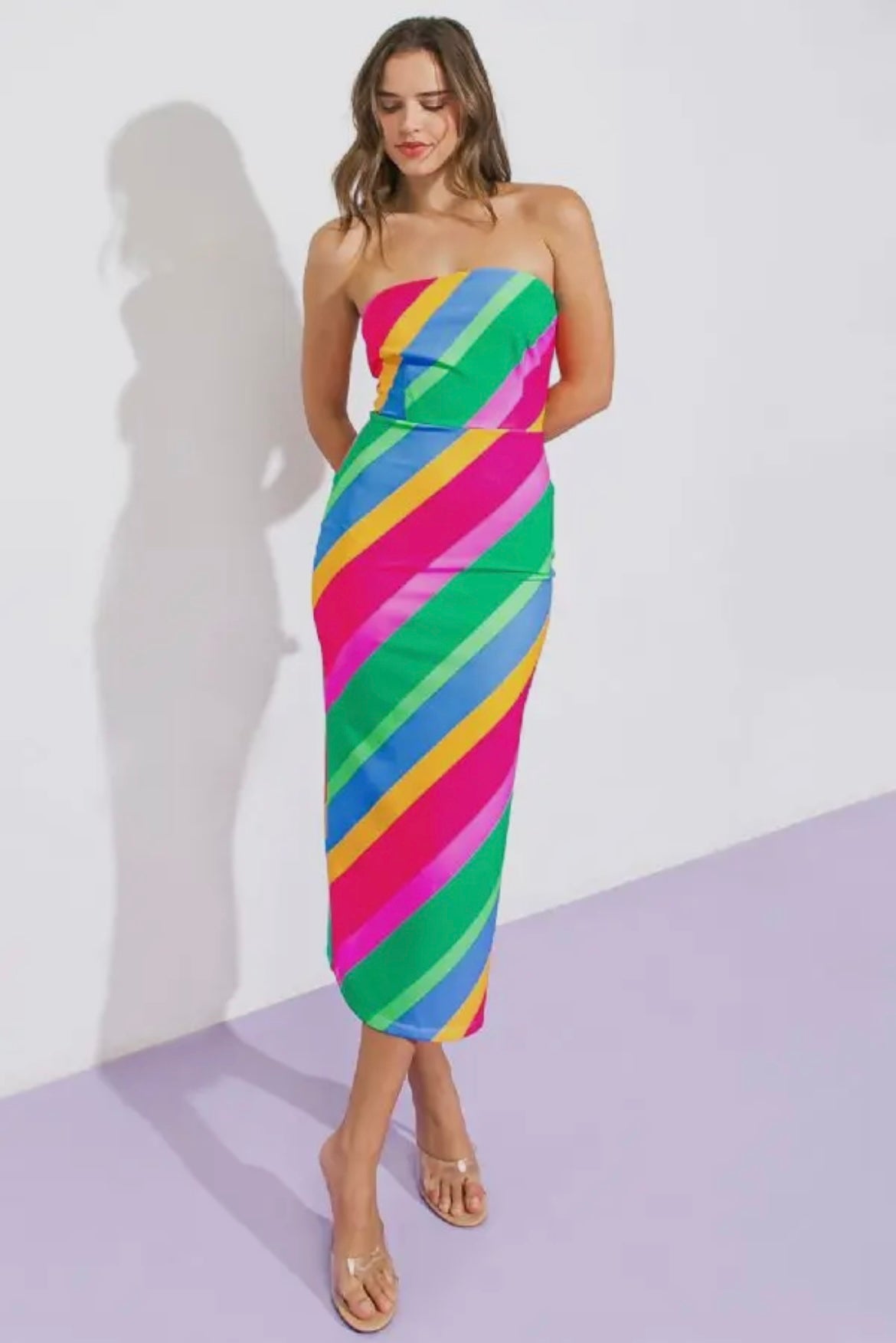 Printed Ponti Tube Dress