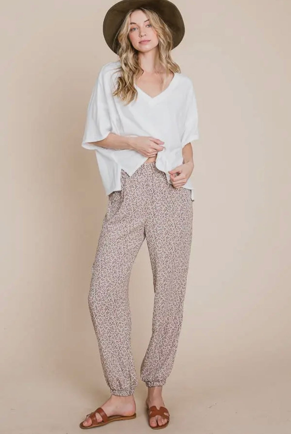 Floral Print Joggers