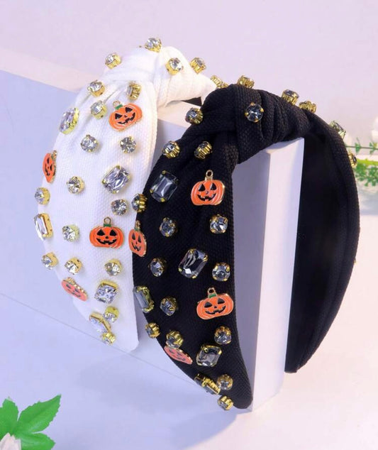 Crystal Pumpkin Halloween Headband