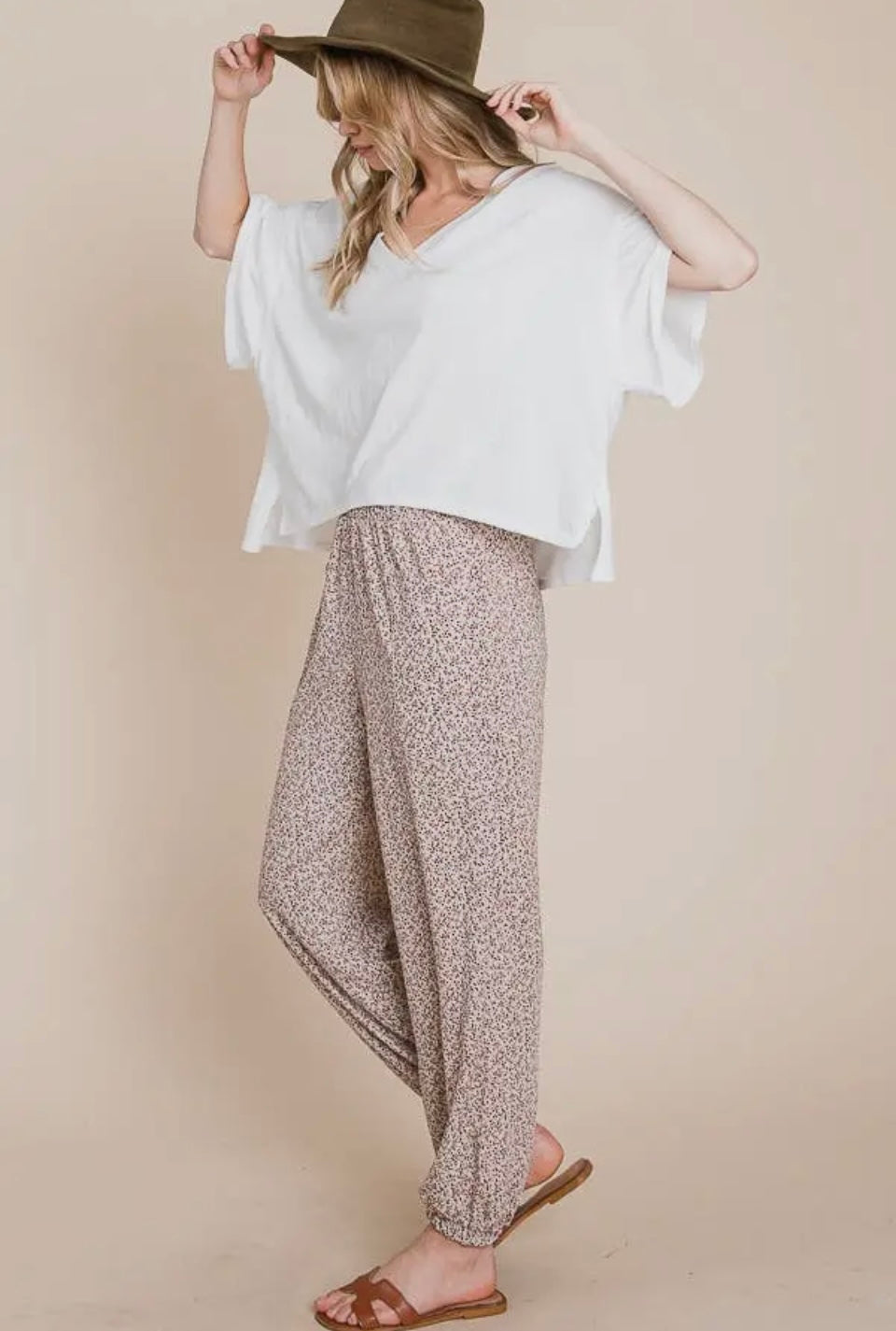 Floral Print Joggers