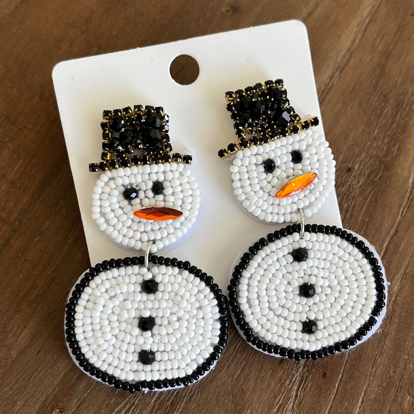 Beaded Frosty Earrings