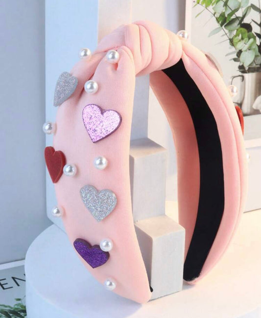 Acrylic Heart Headband