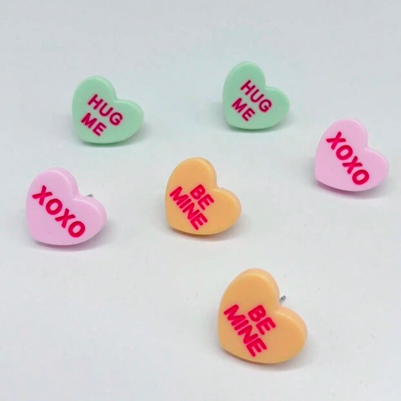 Conversation Heart Studs