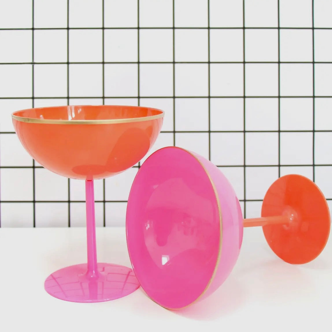 Plastic Coupe Glasses