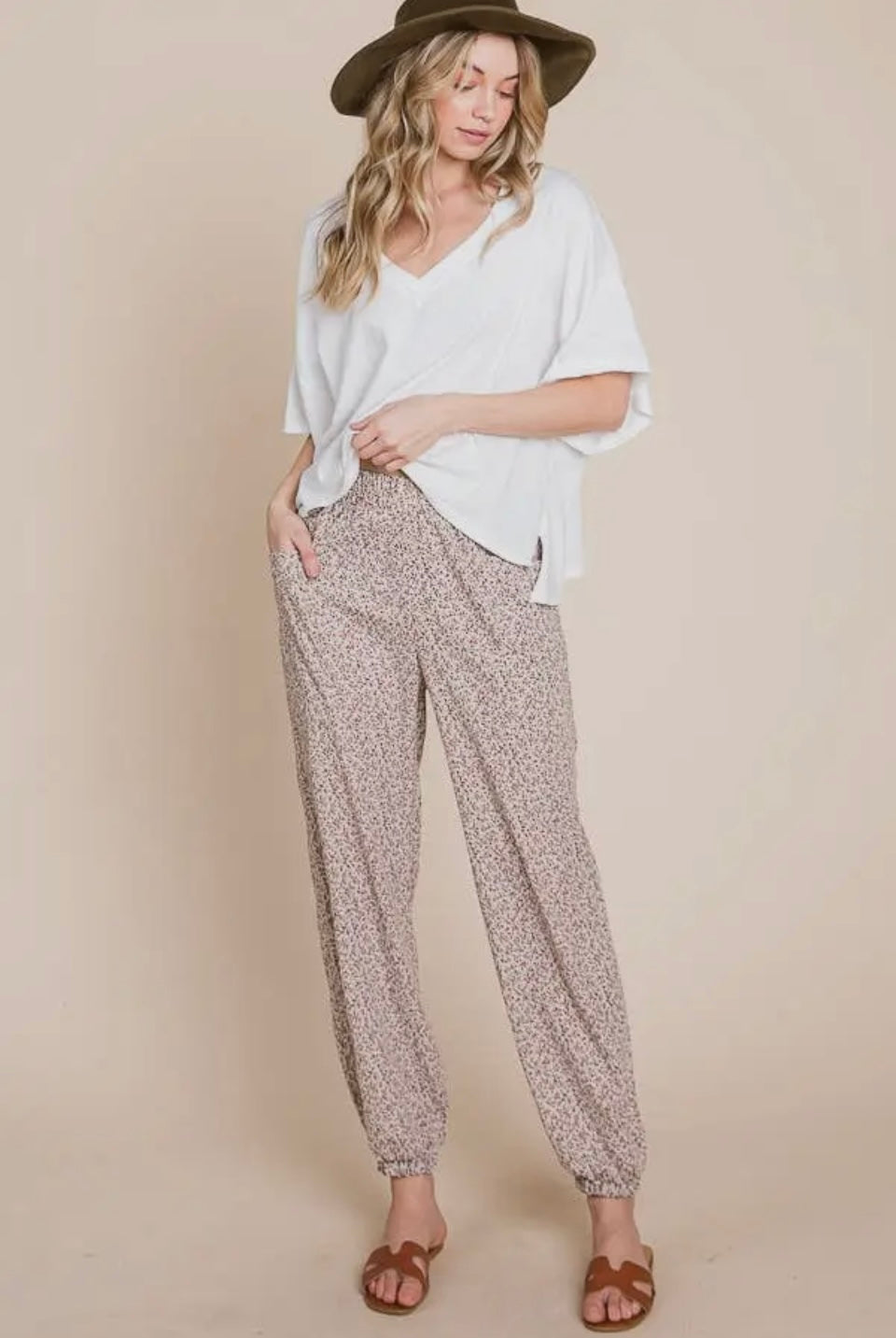 Floral Print Joggers