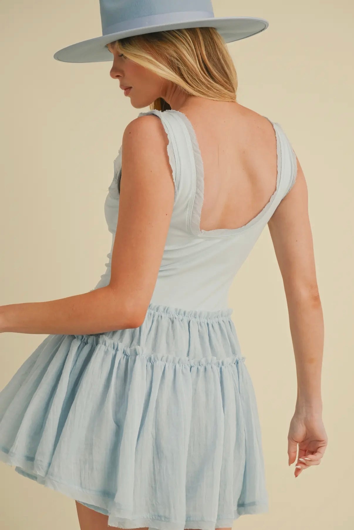 Sky Blue Drop
Waist Dress