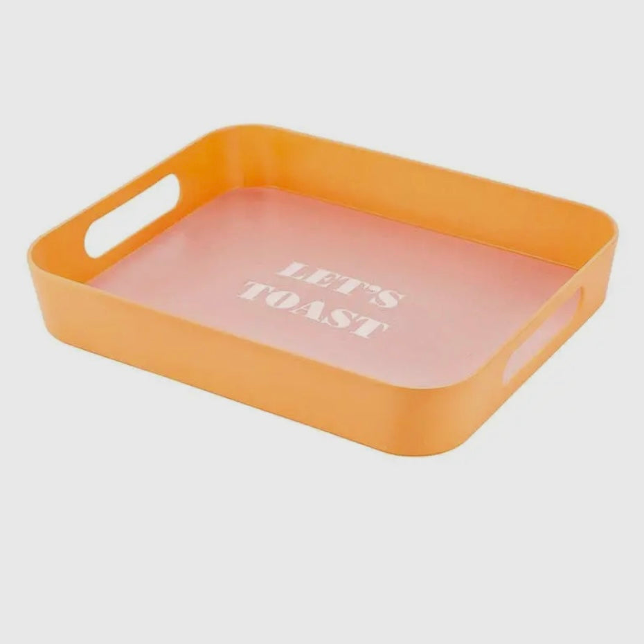 Let’s Toast Acrylic Bar Tray
