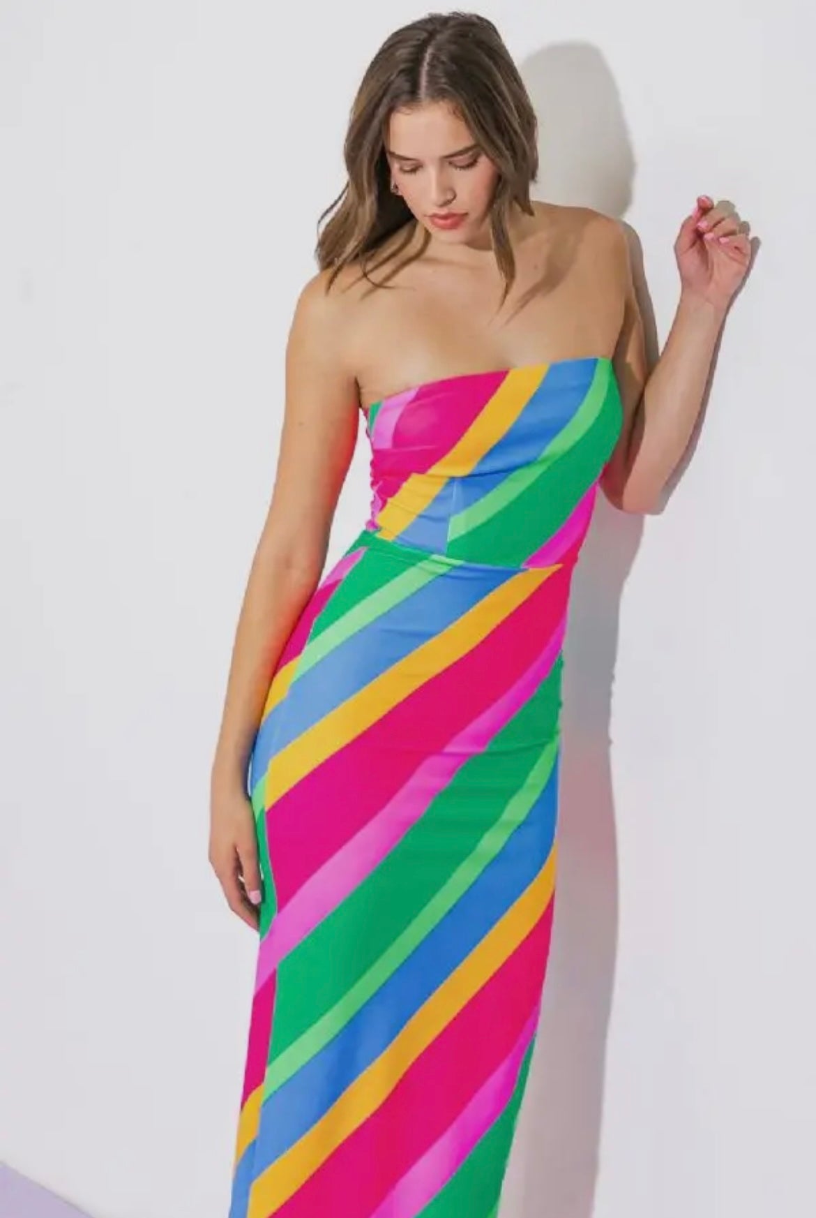 Printed Ponti Tube Dress
