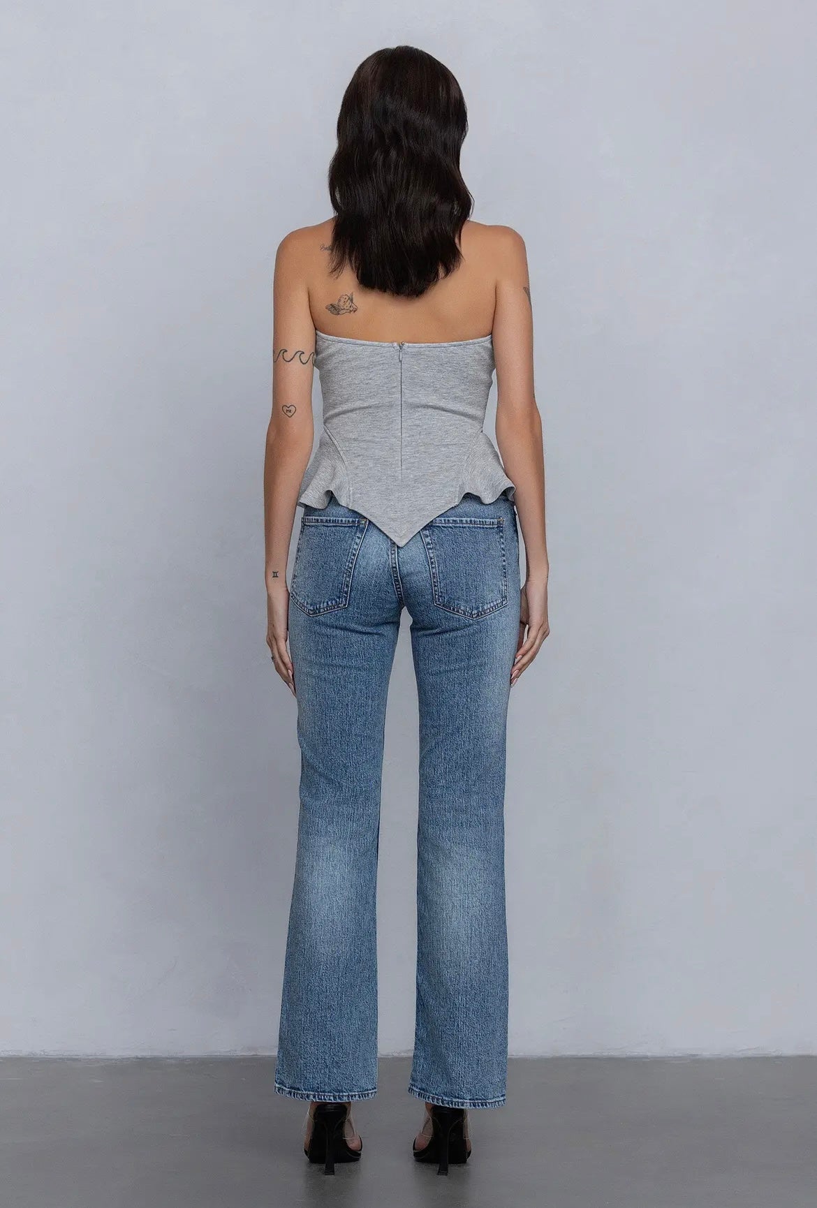 Jersey Bustier Lace Up Top