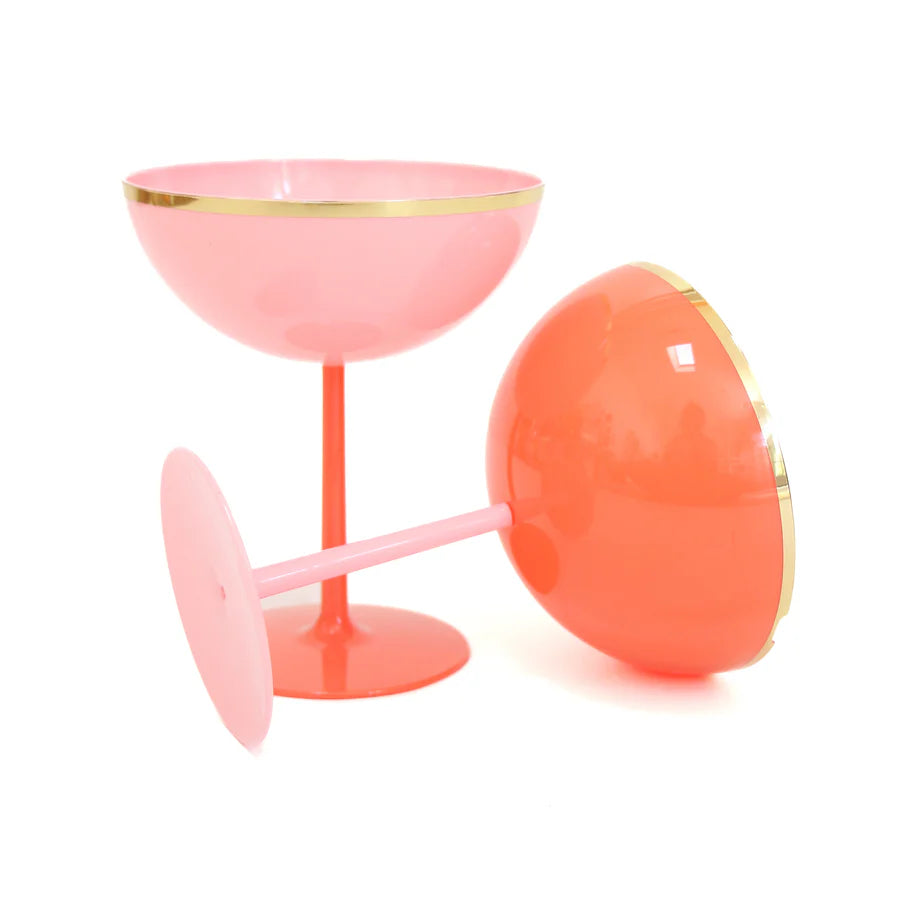 Plastic Coupe Glasses
