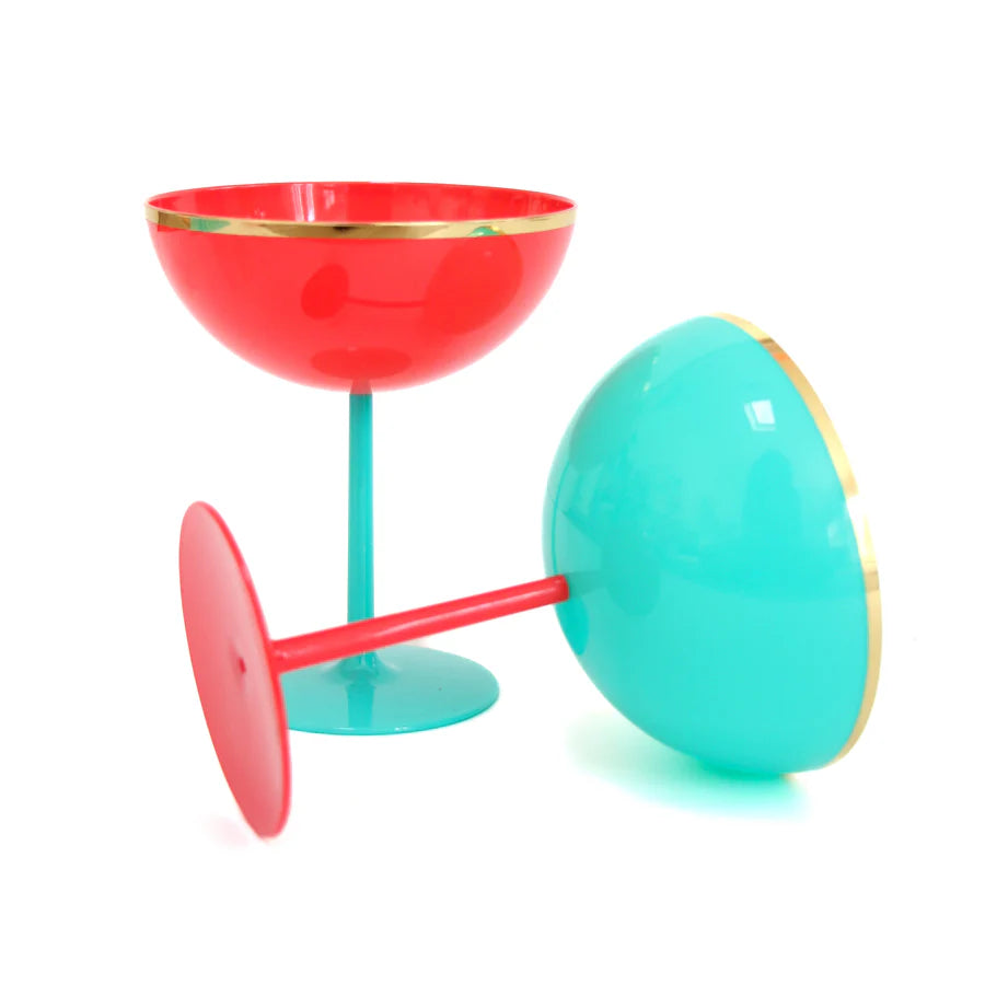 Plastic Coupe Glasses