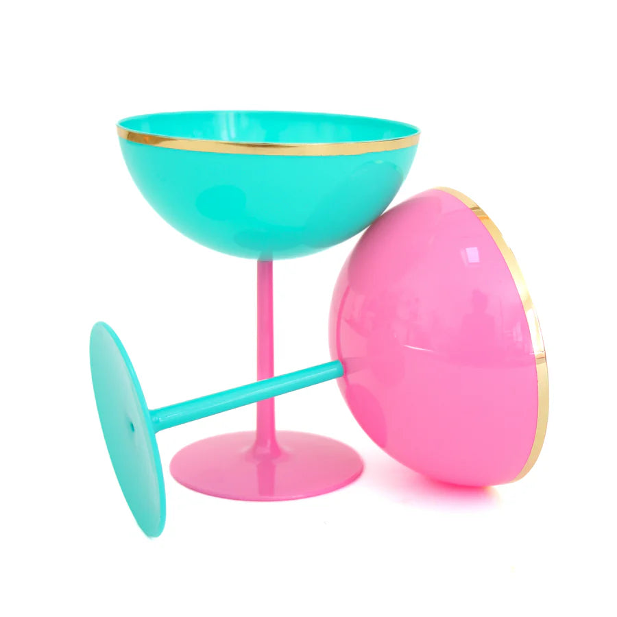Plastic Coupe Glasses