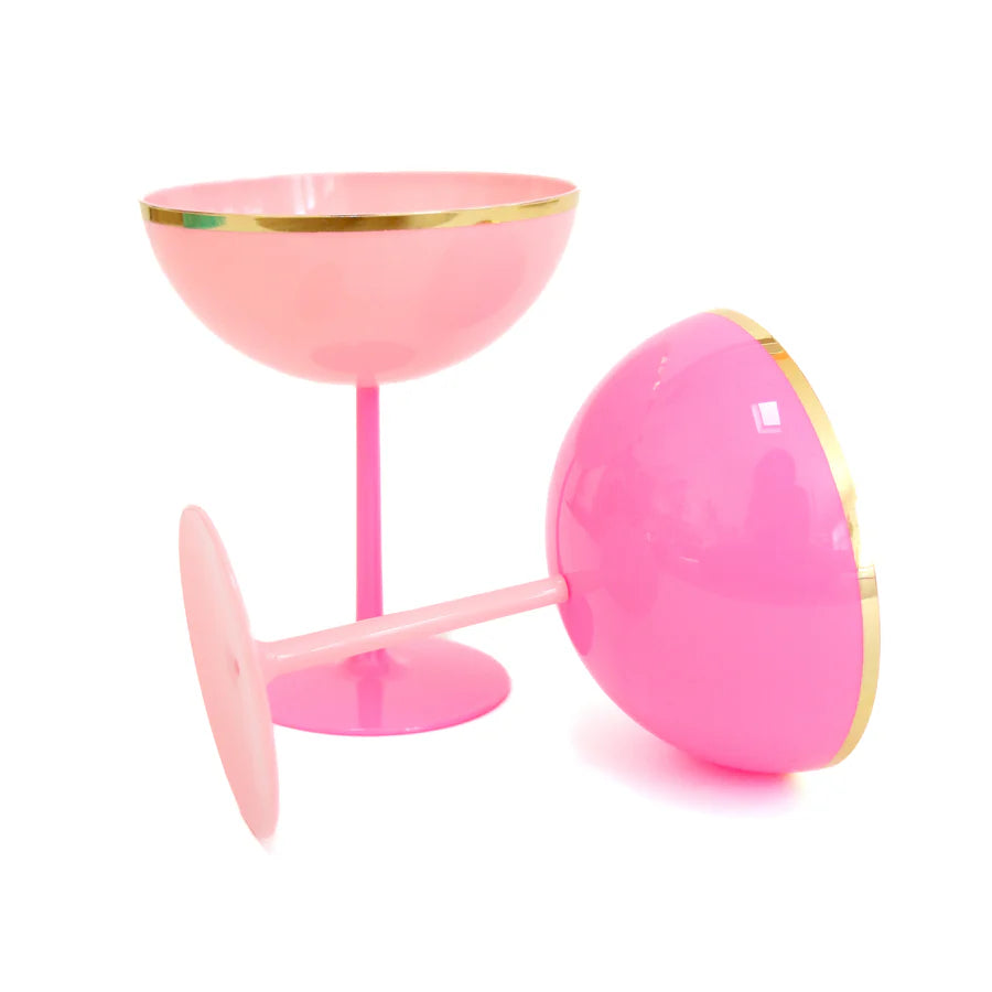 Plastic Coupe Glasses