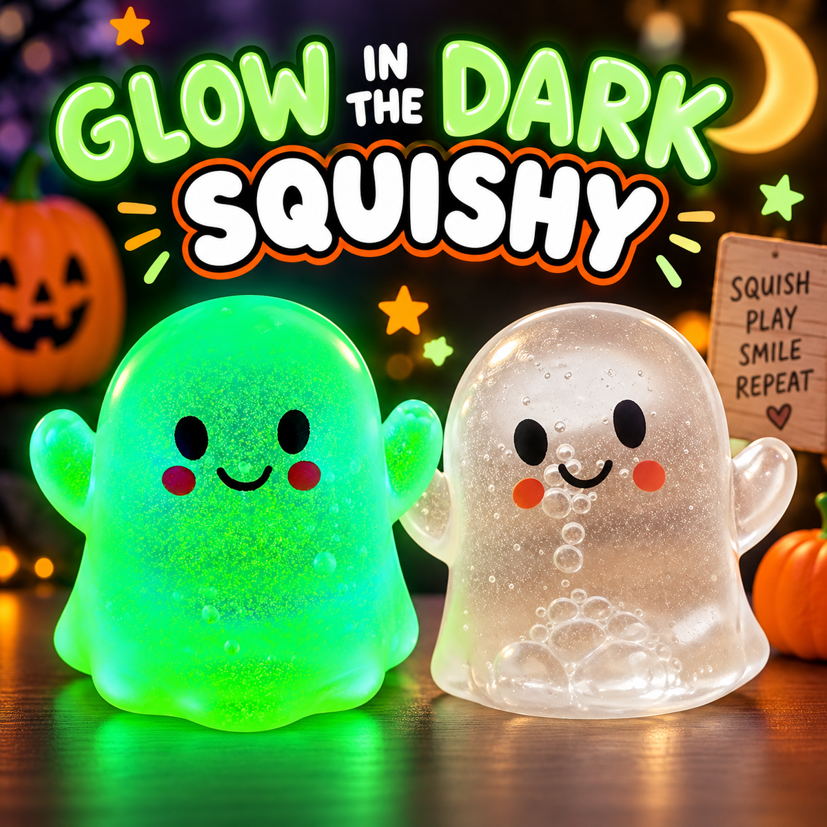 Squishy Glow In The Dark Ghost