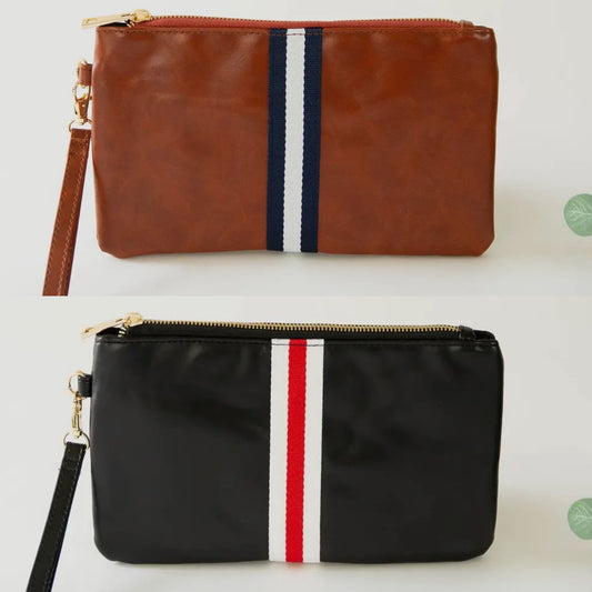 Preppy Stripe Zipper
Clutch