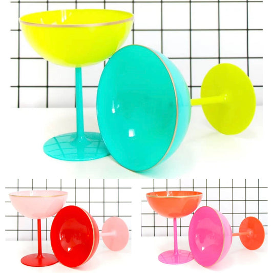 Plastic Coupe Glasses