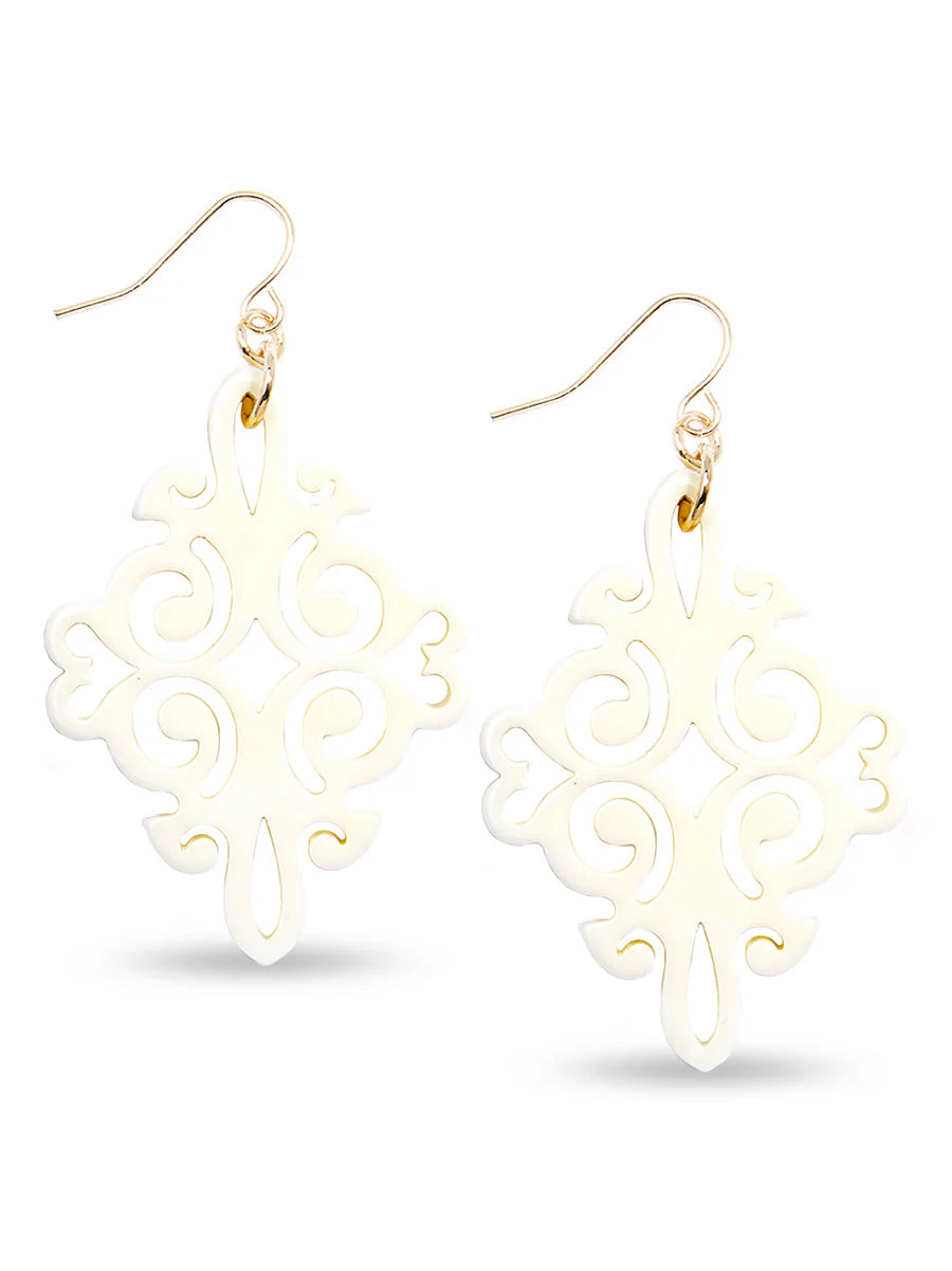 Swirl Resin Drop Earrings
