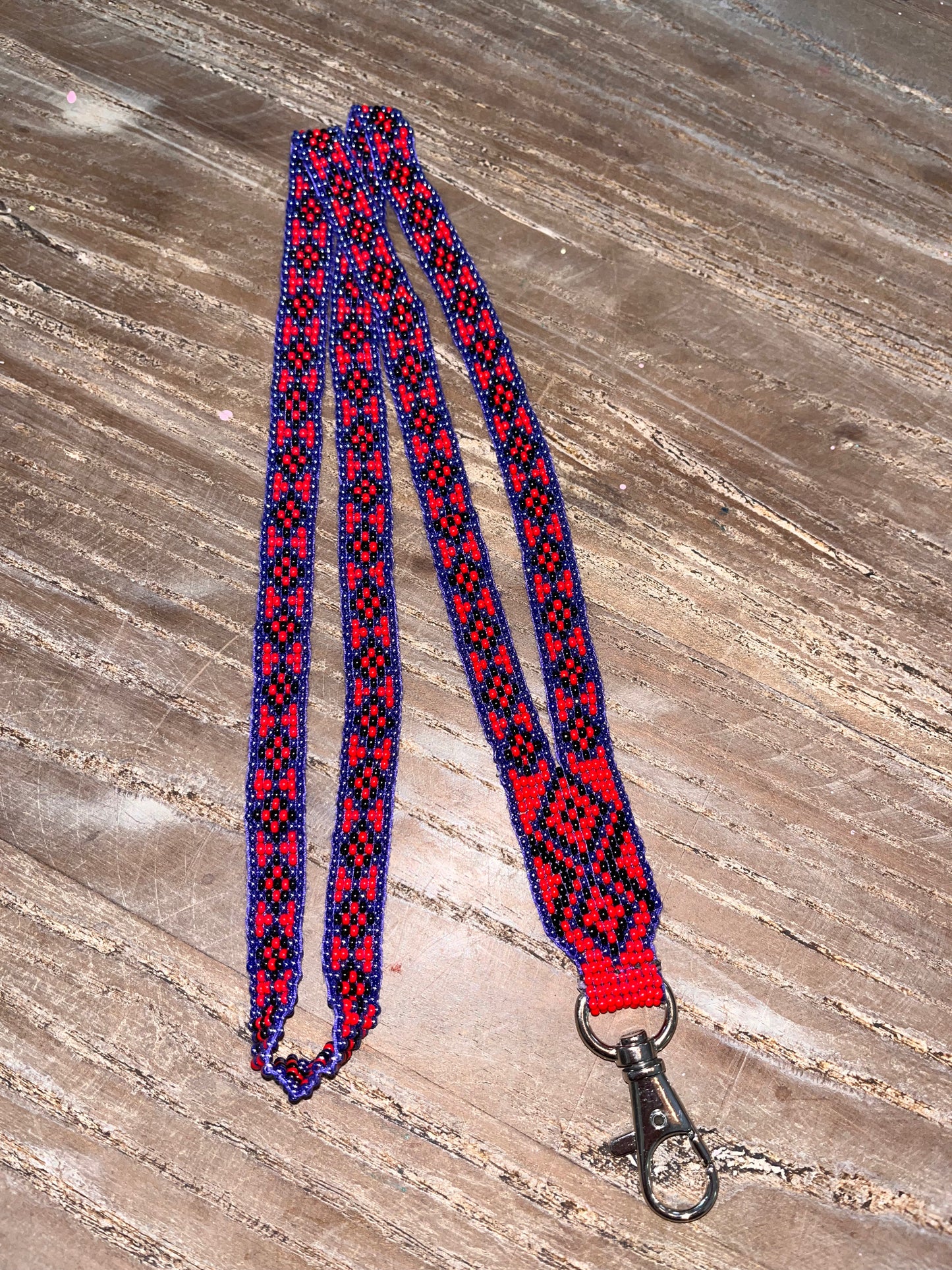 Handmade Seed Bead Lanyard