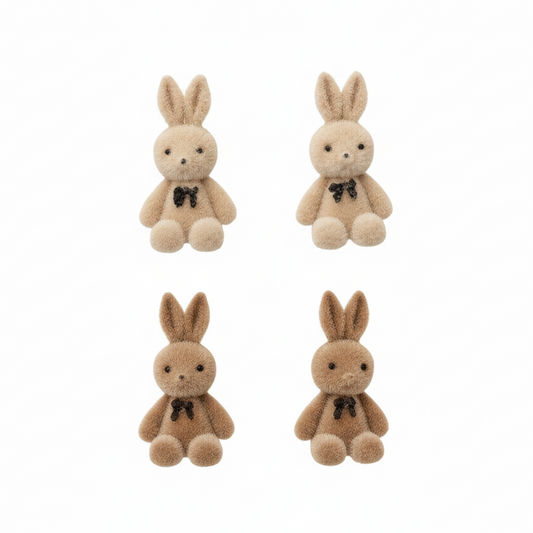 Fuzzy Bunny Stud Earrings