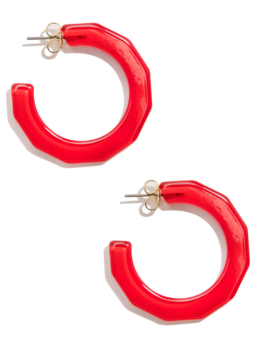Large Resin Textured Open Hoop