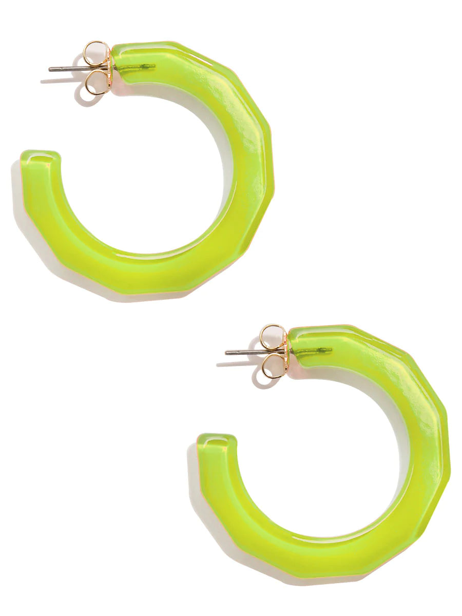 Large Resin Textured Open Hoop