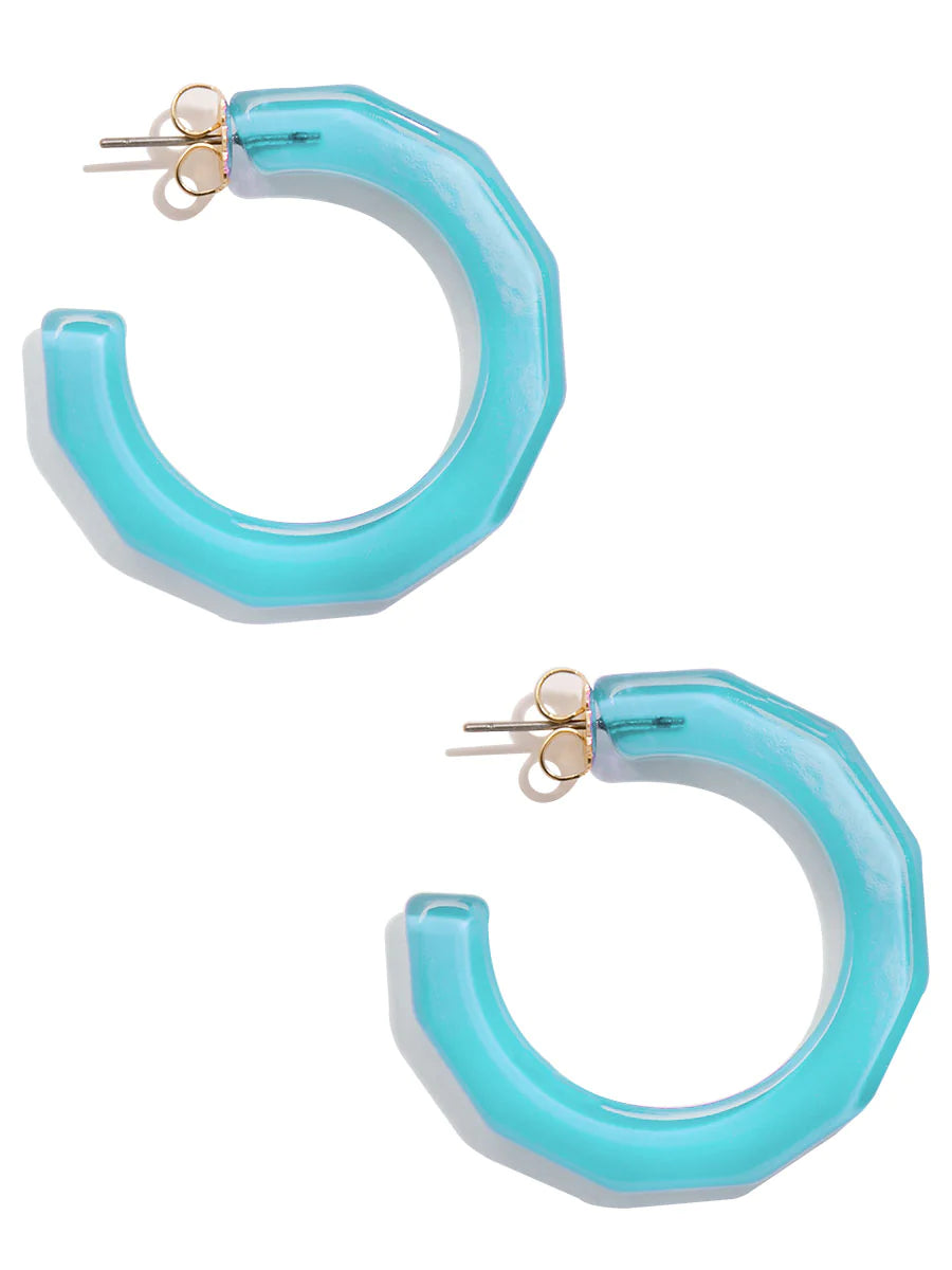Large Resin Textured Open Hoop
