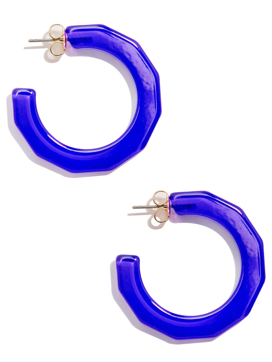 Large Resin Textured Open Hoop